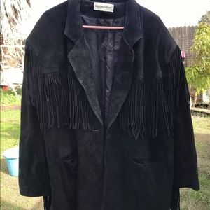 Adrian Jordan Suede Fringe Jacket Woman Size 22-24